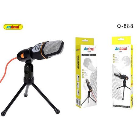 High Quality Wired Microphone Q888 Audio 3.5mm Recording Microphone_2