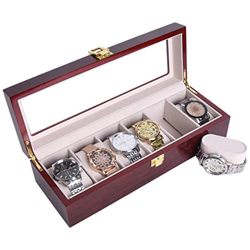 Luxury Wooden Watch Box 6 Slots_0