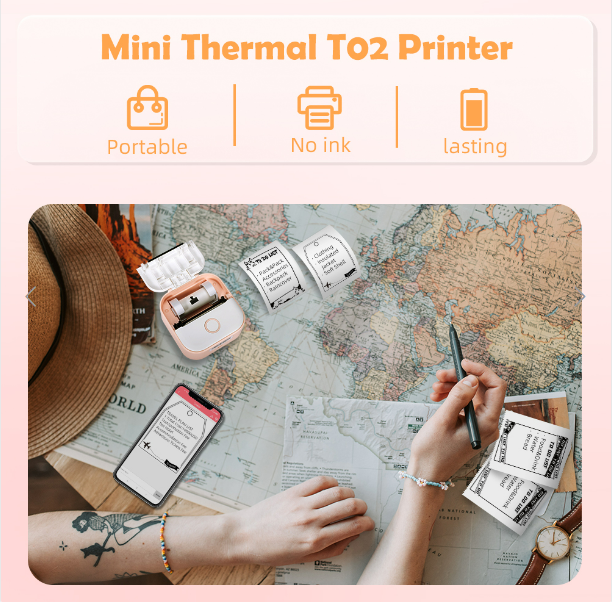 Phomemo Portable Mini Thermal Printer T02 - White_2