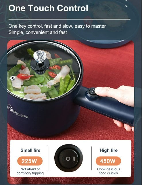 Multi Function Non-Stick  Electric Hot Pot 1.8L Large Capacity - Smart Green Single_2