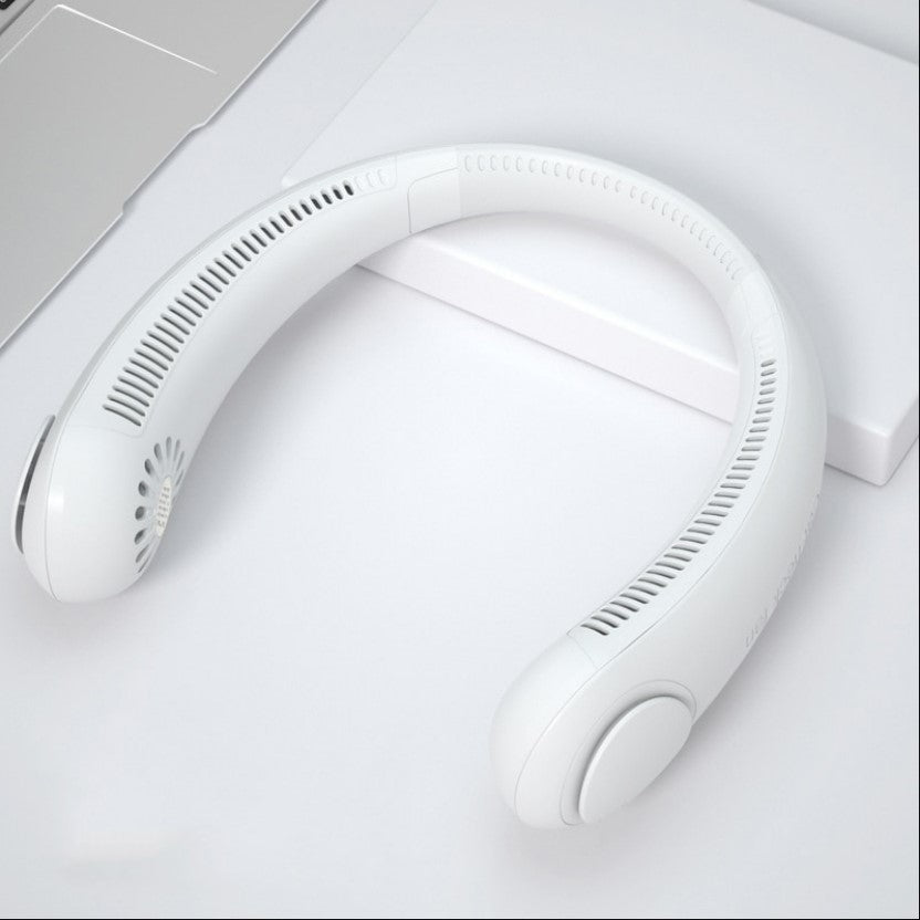 New Xiaomi Mini Wireless Neck Fan Portable - White_0