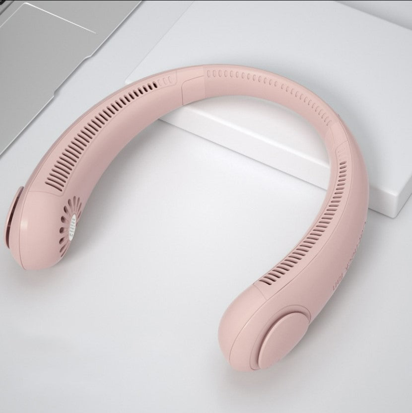 New Xiaomi Mini Wireless Neck Fan Portable - Pink_0