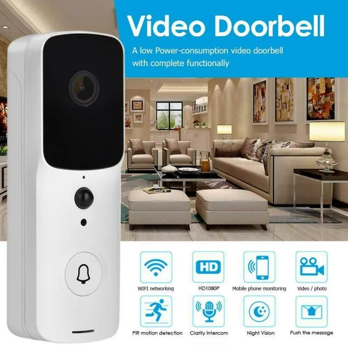 WiFi Smart Video Doorbell Camera - Black_3