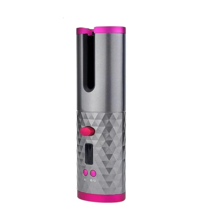 Cordless Rechargeable Automatic Hair Curler - Pink