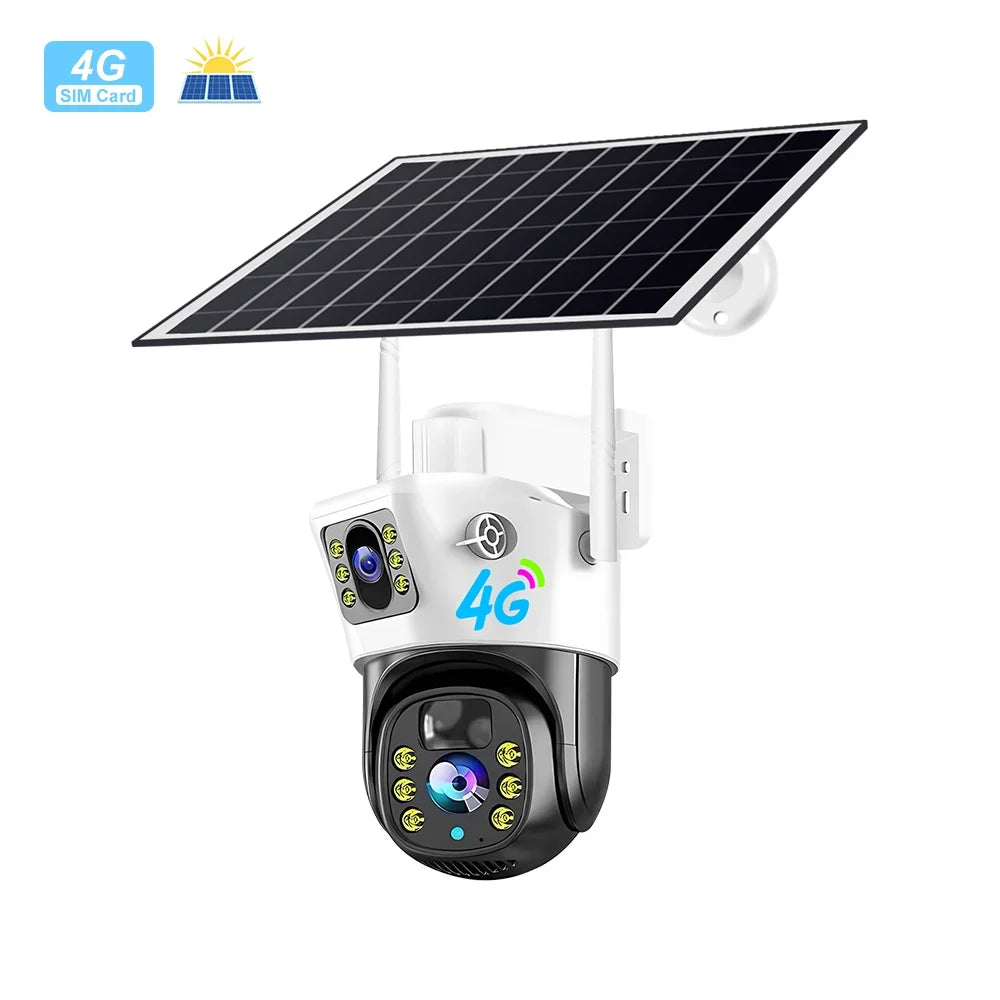 V380PRO Solar Camera 4MP Dual Lens Home Security Camera With Solar Panel - 4G CAMERA ONLY