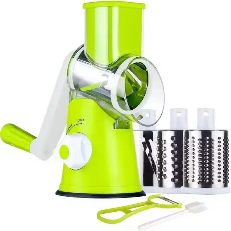 Multi-Functional Portable Drum Grater - Green