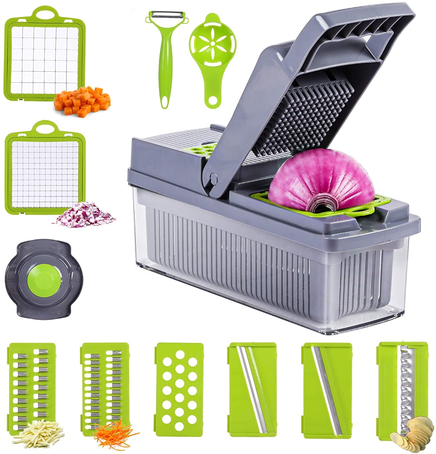 14 Piece Multifunctional Vegetable Slicer