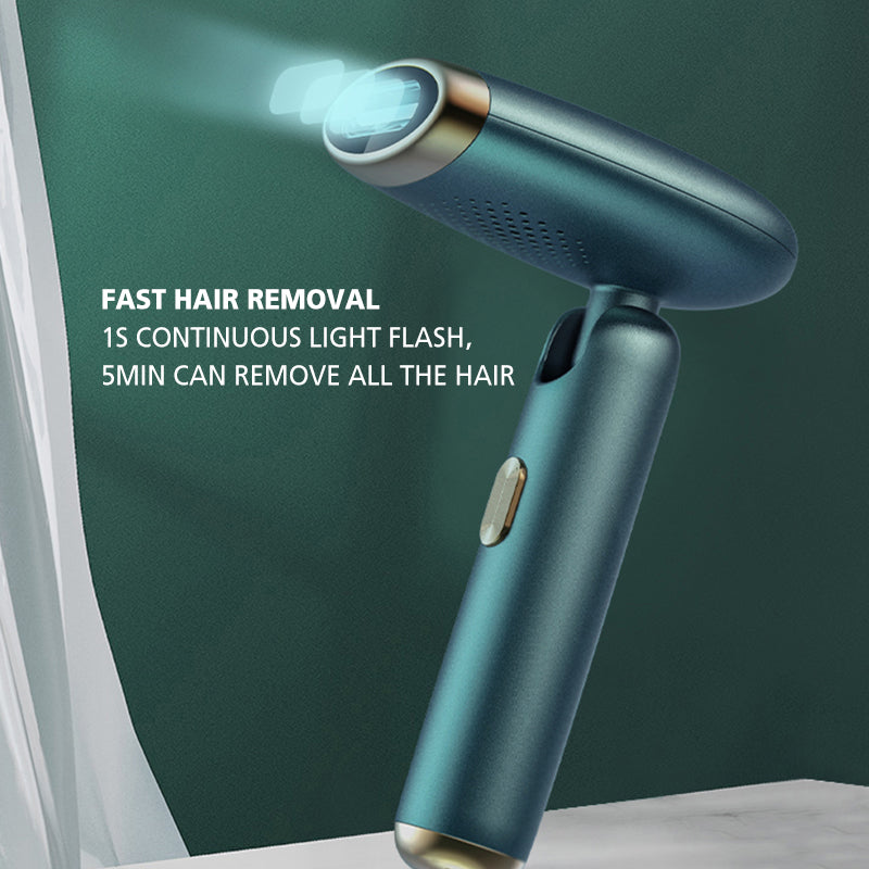 Handheld Photon Flash Laser Depilatory 5 Gears Hair Removal Machine - Green