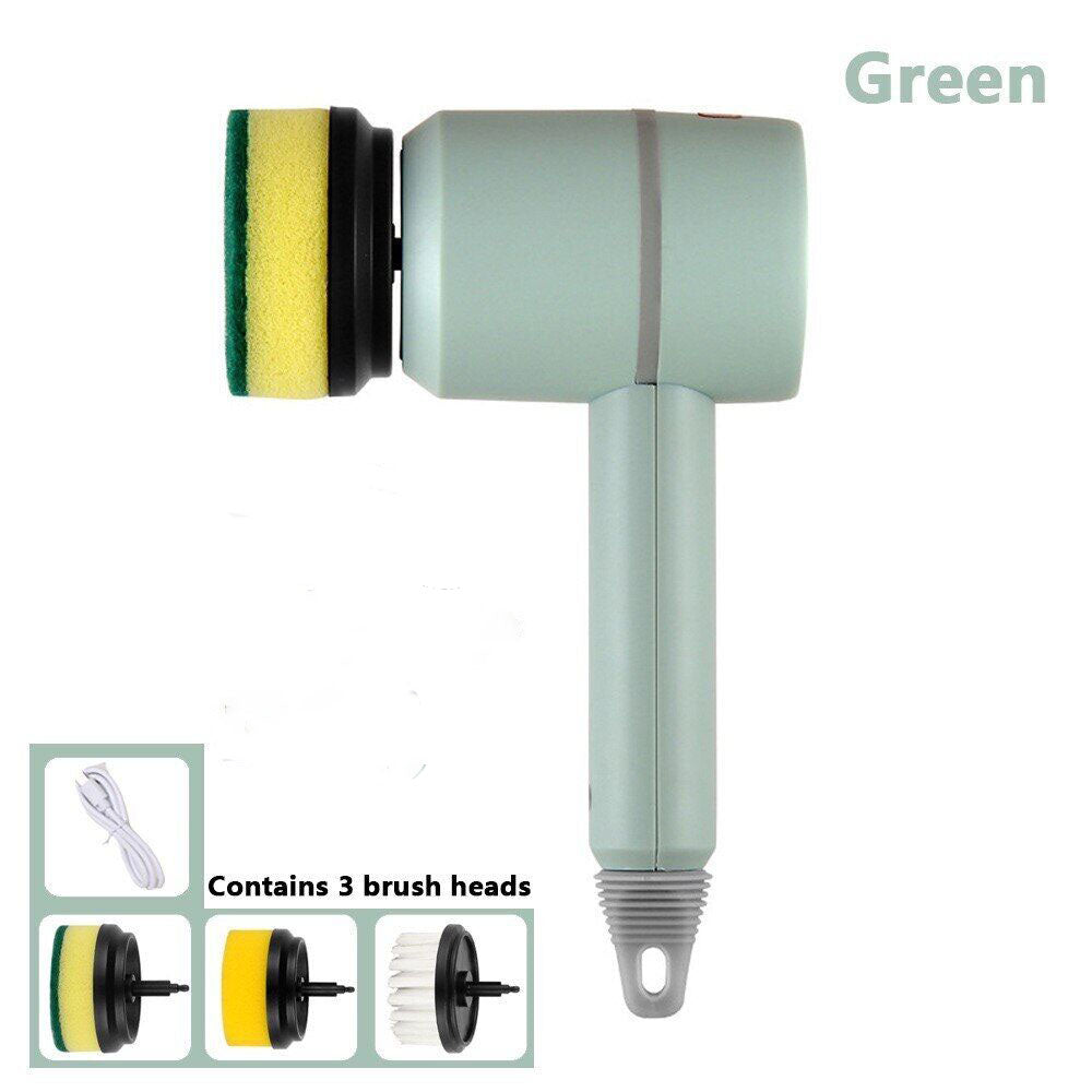 Multifunctional Electric Cleaning Household Brush Automatic Handheld Charging 1200mAh- White