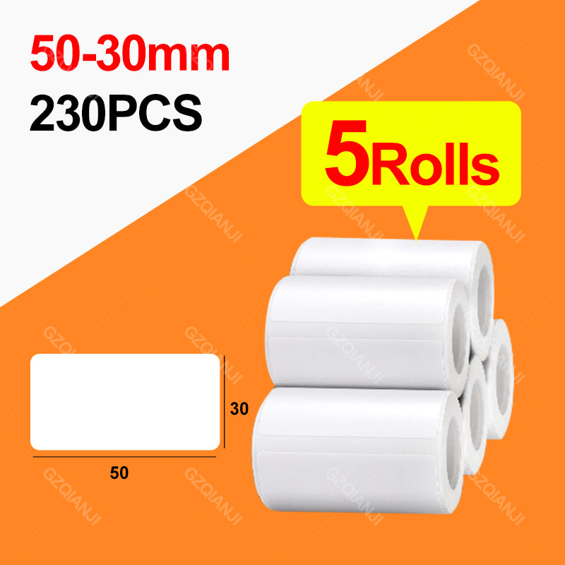 3 Rolls of White B21 Labels Bundle - compatible with Niimbot B21