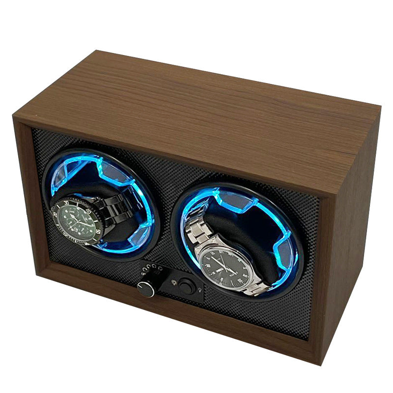 Luxury Dual Watch Winder Box with USB Power