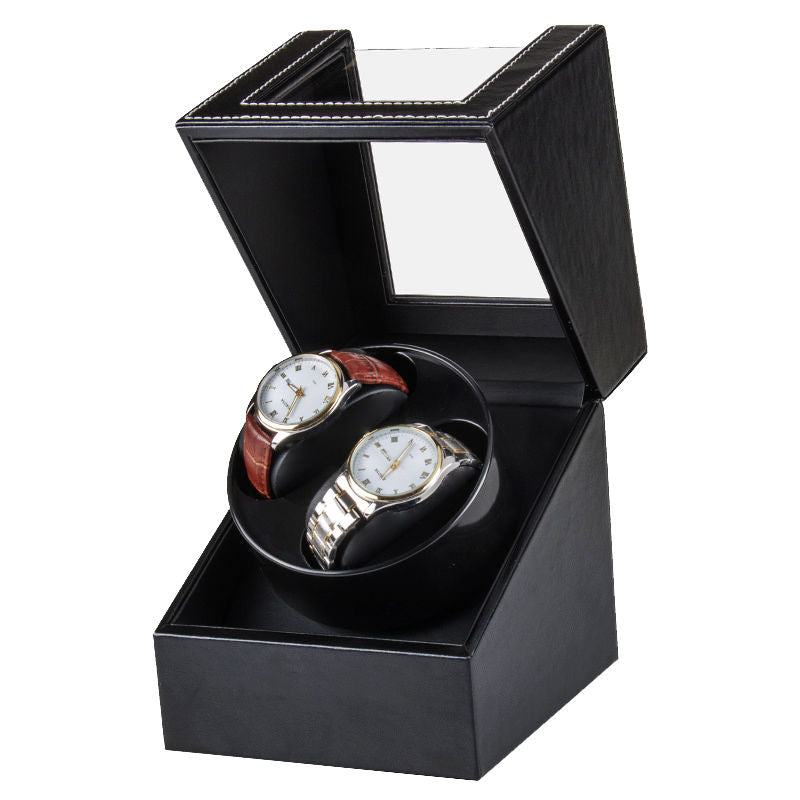 Black Watch Winders For Automatic Watches Usb Power Double