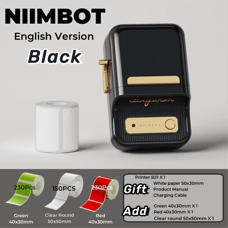 Niimbot B21 (+ 1 free roll included) - BLACK