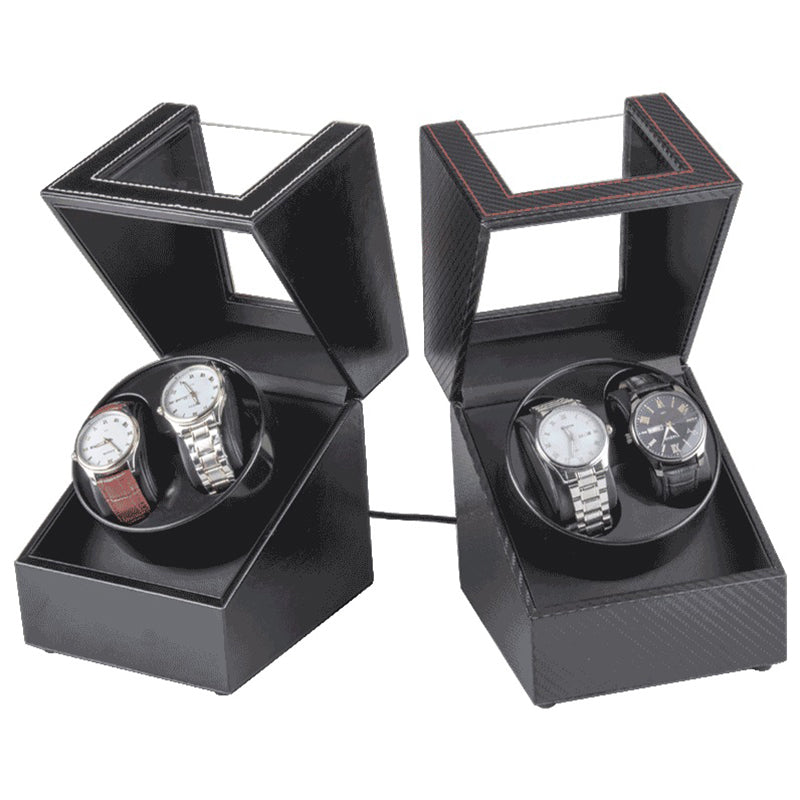 Black Watch Winders For Automatic Watches Usb Power Double