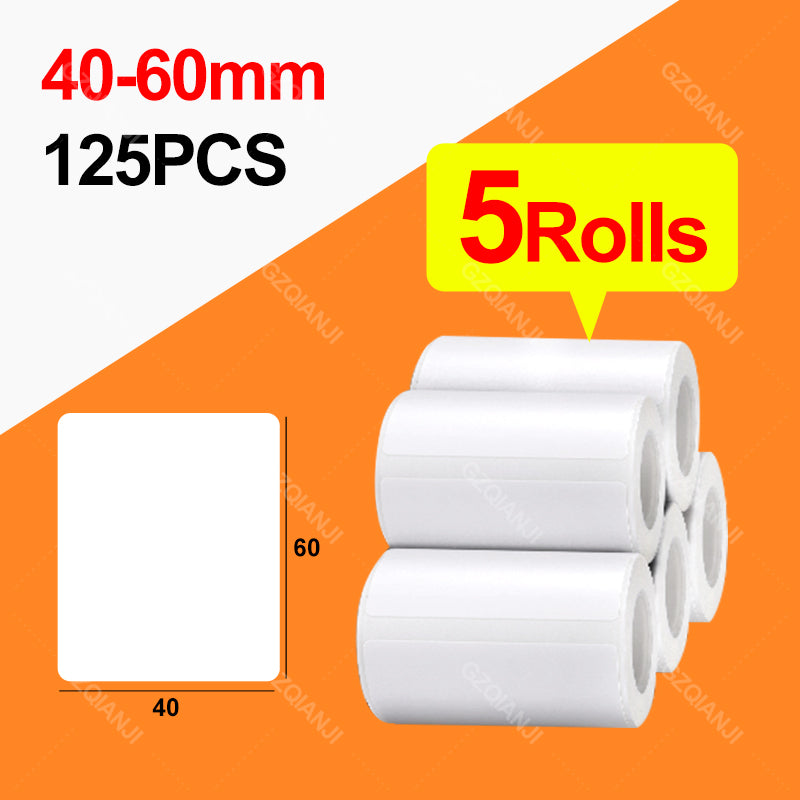 3 Rolls of White B21 Labels Bundle - compatible with Niimbot B21