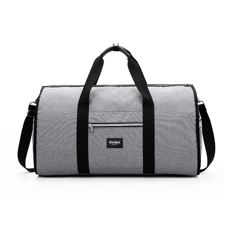 Waterproof Travel Bag Mens/Women Travel Shoulder Bag 2 In 1 Large Luggage Duffel Totes Carry On Hand Bag - Grey