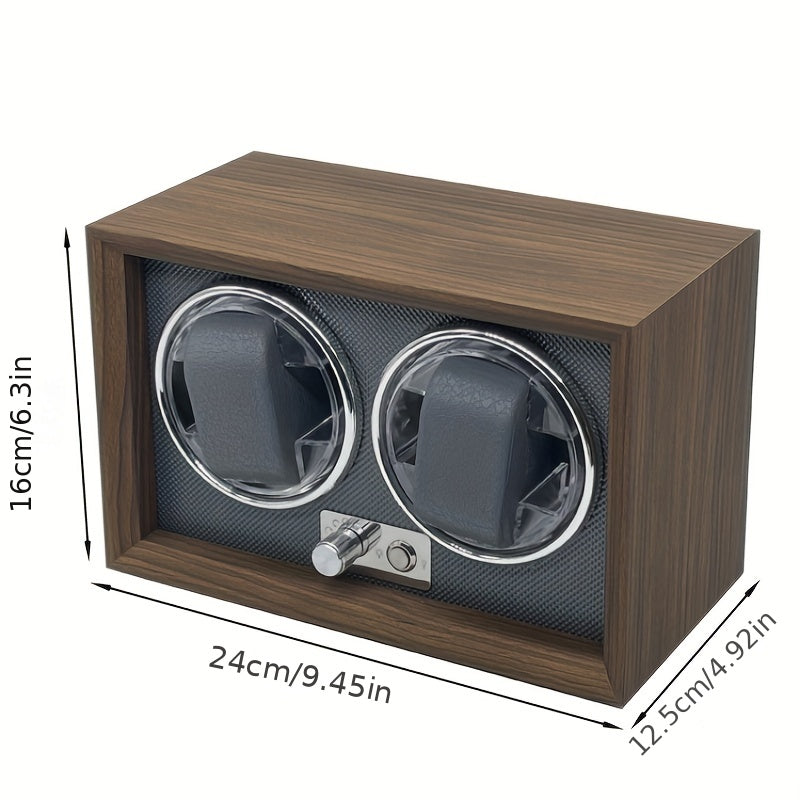 Luxury Dual Watch Winder Box with USB Power