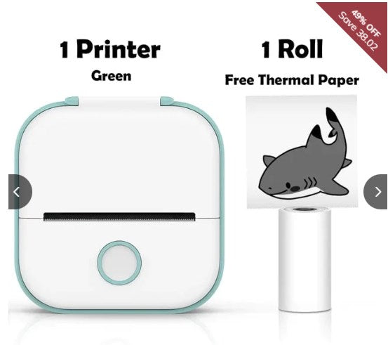 Phomemo Portable Mini Thermal Printer T02 - Green