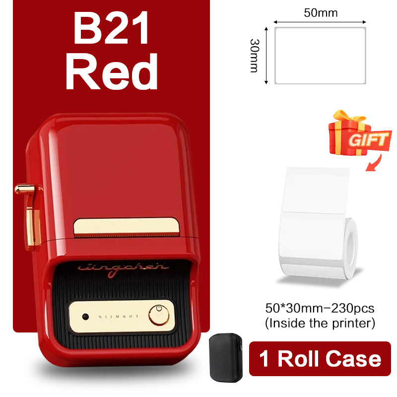 I-Niimbot B21 (+ 1 i-roll yamahhala ifakiwe) - RED 