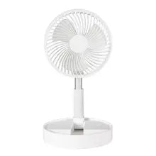 180 Degree 4 Speed Adjustable Foldable Portable Fan - White