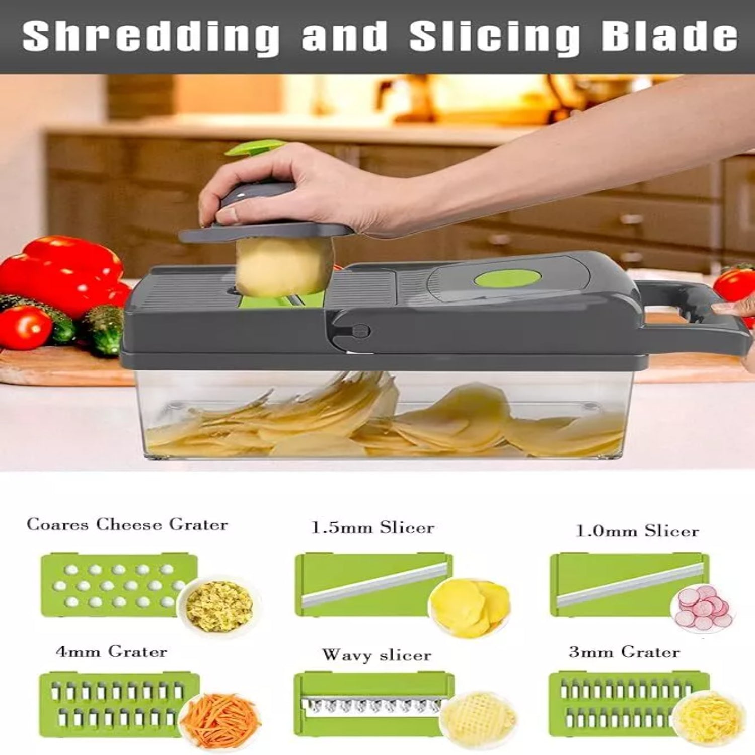 14 Piece Multifunctional Vegetable Slicer