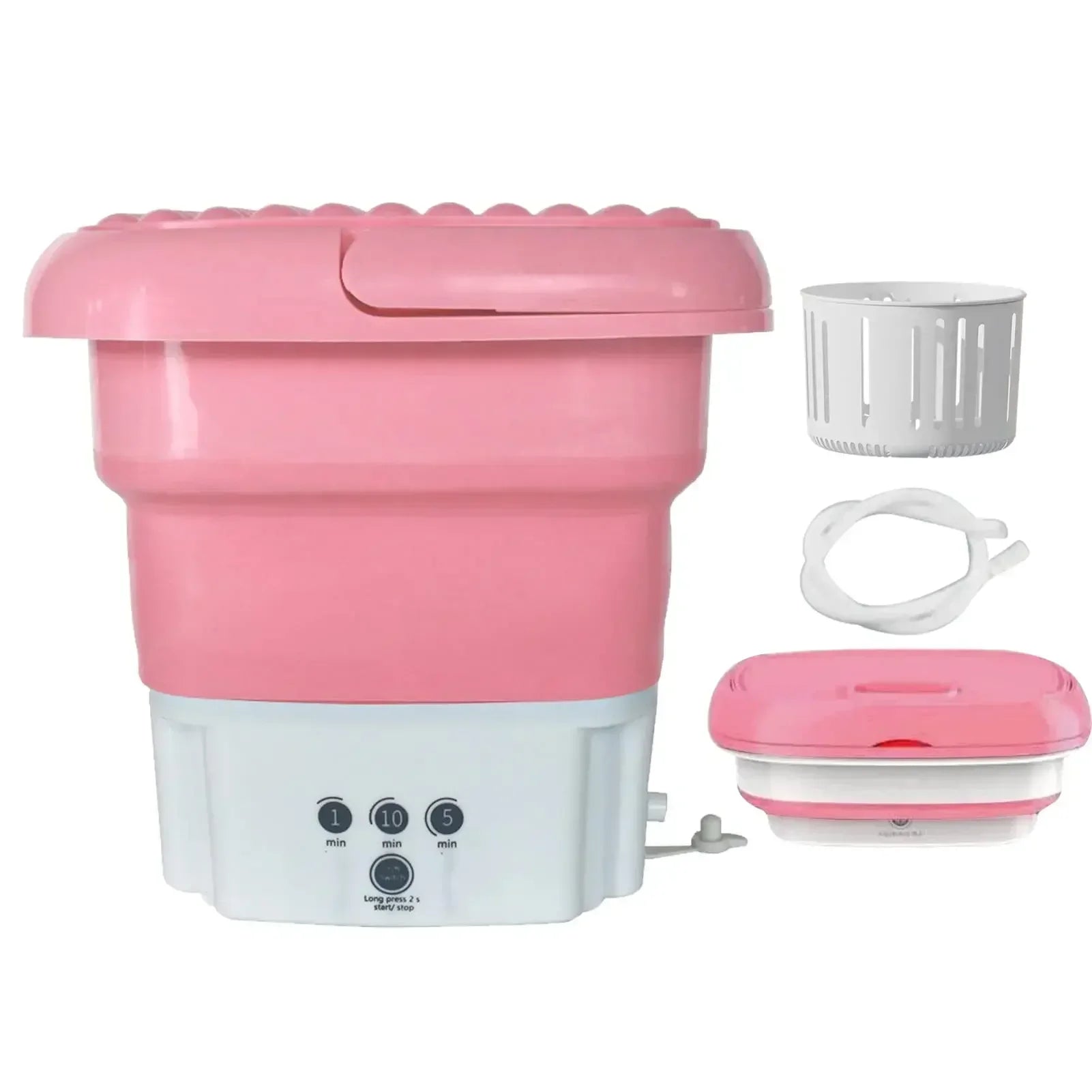 8L Mini Foldable Sterilizing Washing Machine - Pink