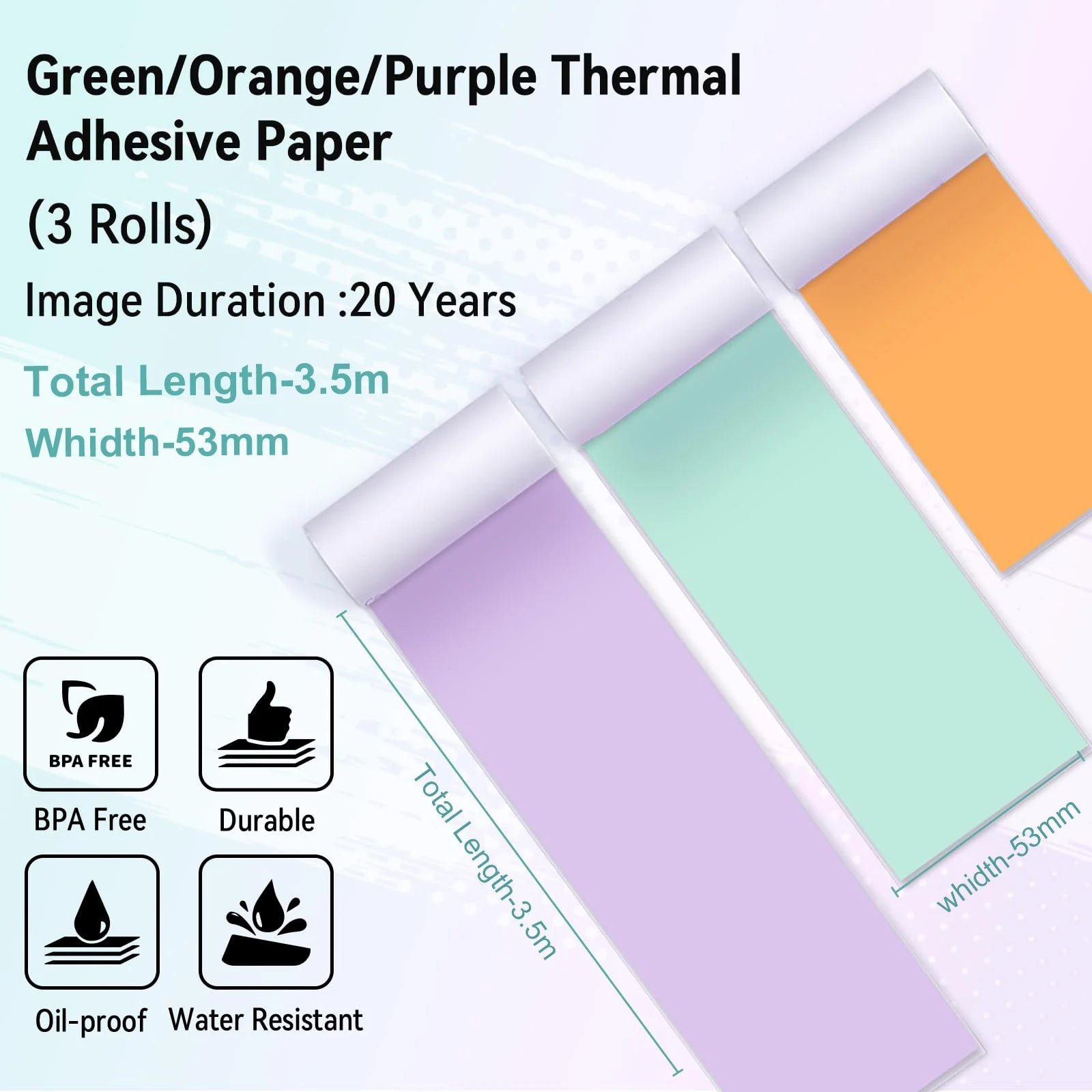 Phomemo TO2 Thermal Paper - Colored