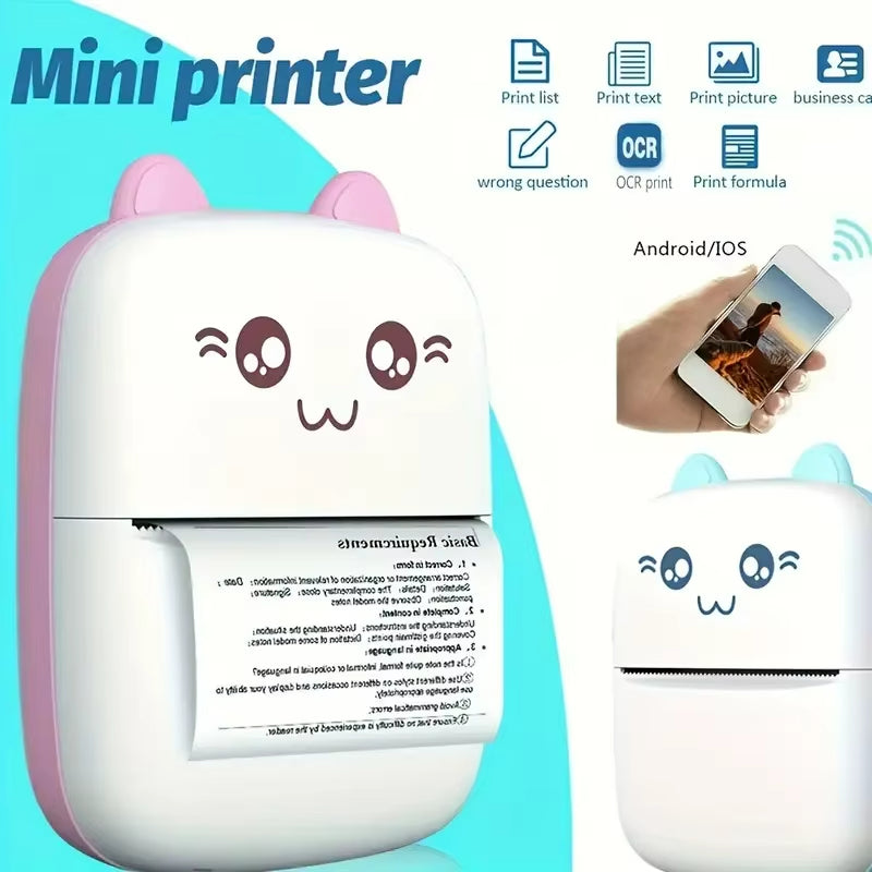 Portable Mini Printer - Blue