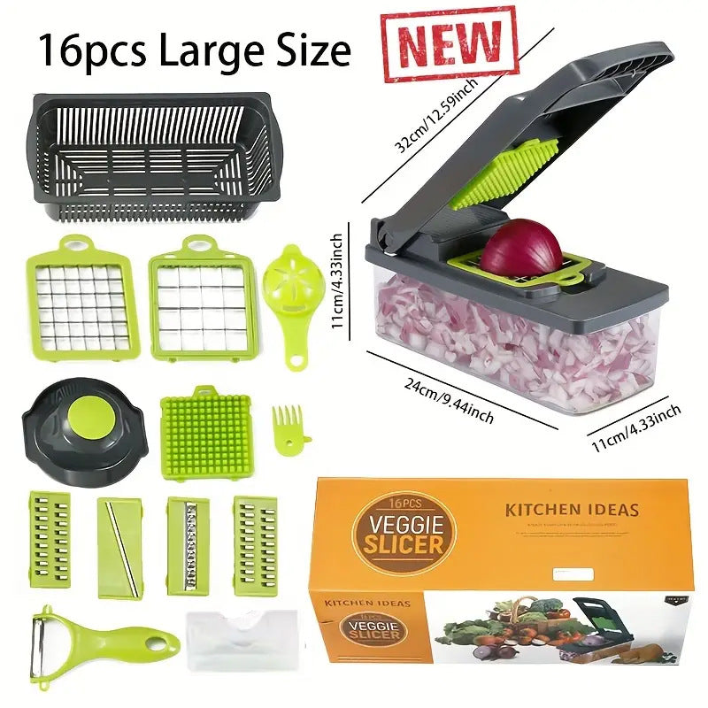 14 Piece Multifunctional Vegetable Slicer