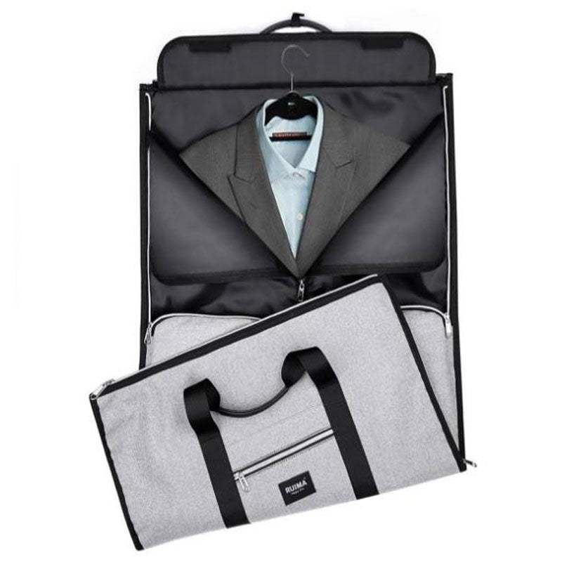 Waterproof Travel Bag Mens/Women Travel Shoulder Bag 2 In 1 Large Luggage Duffel Totes Carry On Hand Bag - Grey