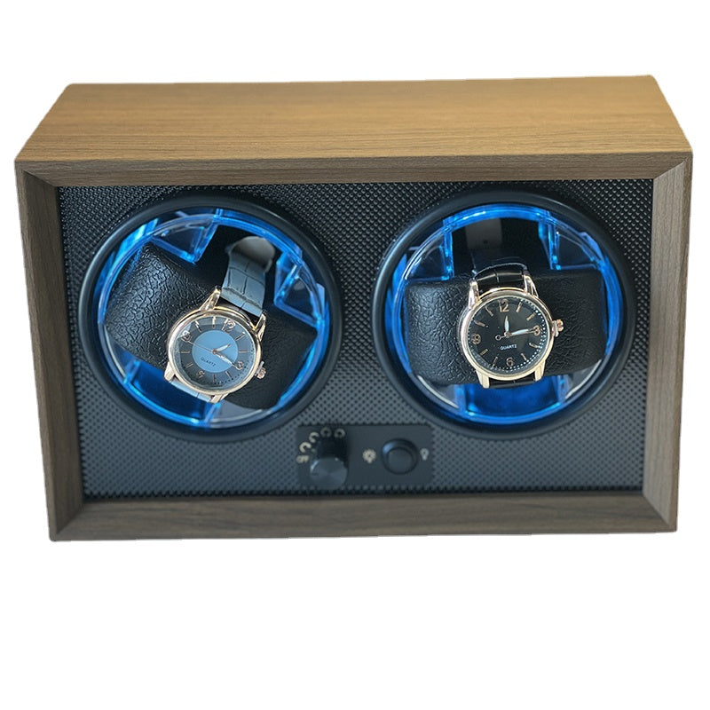 Luxury Dual Watch Winder Box with USB Power