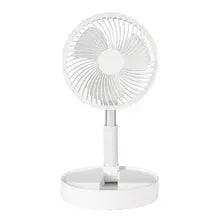 180 Degree 4 Speed Adjustable Foldable Portable Fan - White