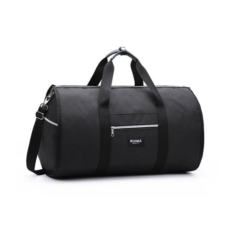 Waterproof Travel Bag Mens/Women Travel Shoulder Bag 2 In 1 Large Luggage Duffel Totes Carry On Hand Bag - Black