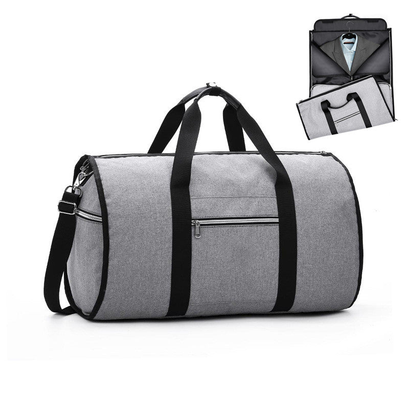 Waterproof Travel Bag Mens/Women Travel Shoulder Bag 2 In 1 Large Luggage Duffel Totes Carry On Hand Bag - Black