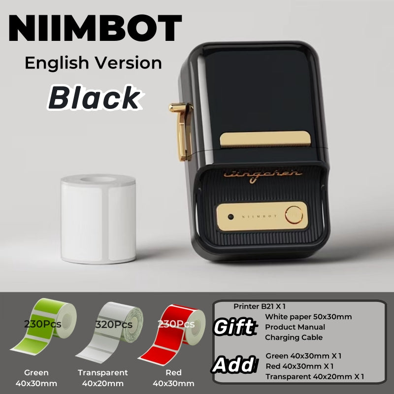 Niimbot B21 (+ 1 free roll included) - BLACK