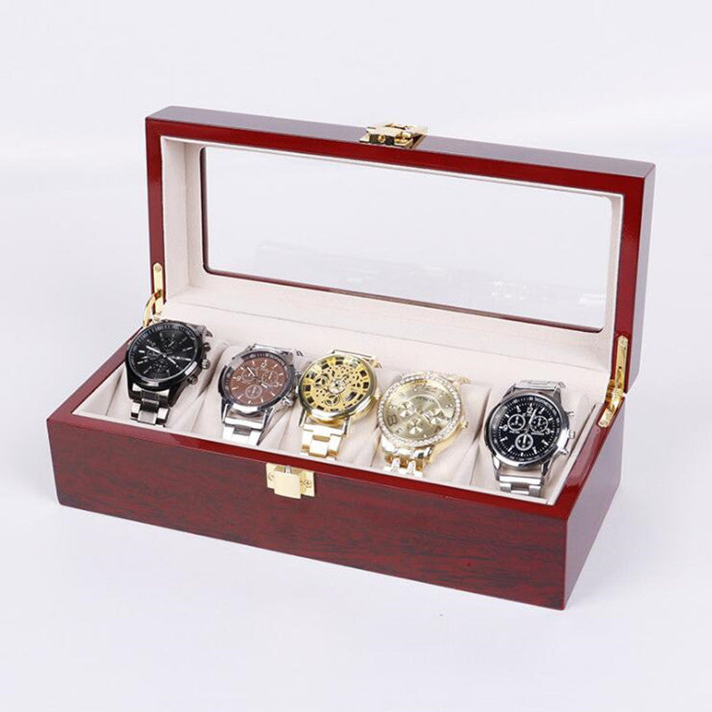 Luxury Wooden Watch Box 6 Slots