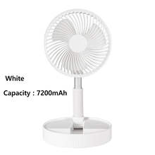 180 Degree 4 Speed Adjustable Foldable Portable Fan - White