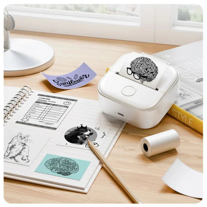 Phomemo Portable Mini Thermal Printer T02 - White