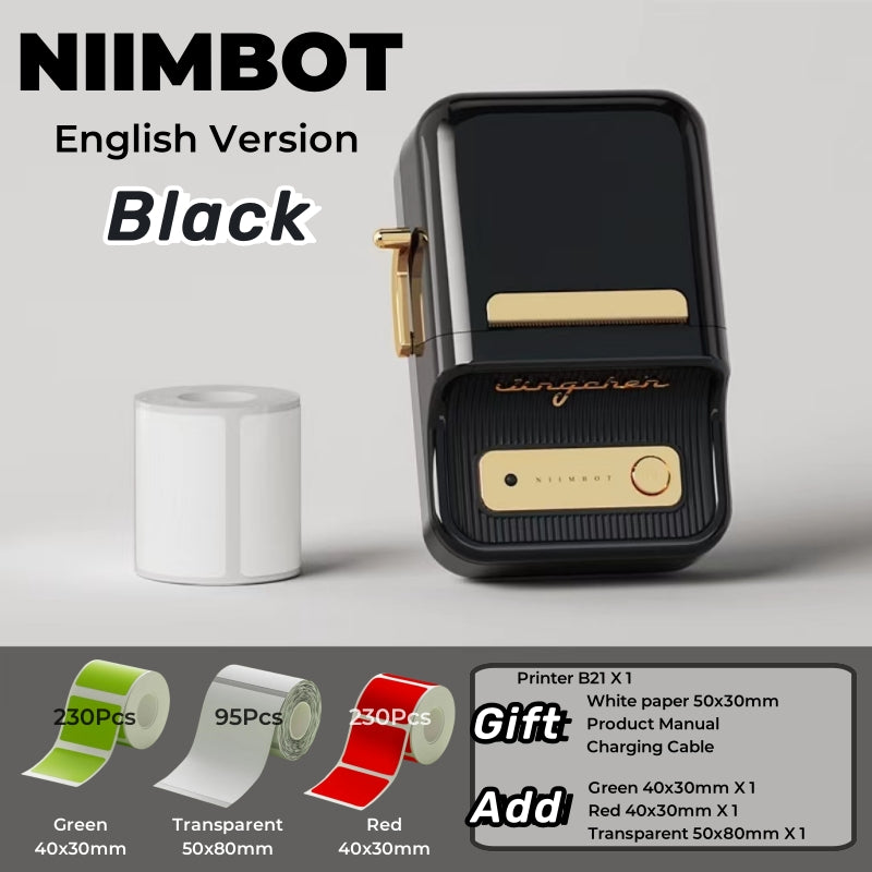 Niimbot B21 (+ 1 free roll included) - BLACK