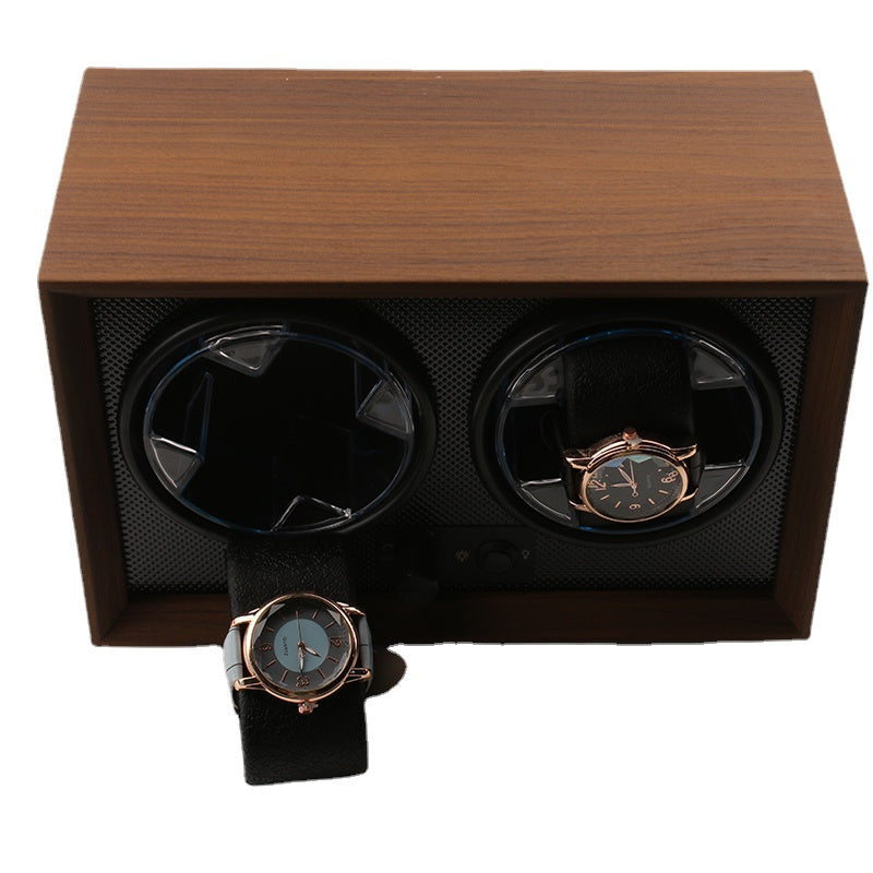 Luxury Dual Watch Winder Box with USB Power