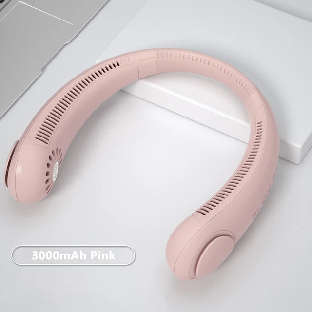 New Xiaomi Mini Wireless Neck Fan Portable - Pink