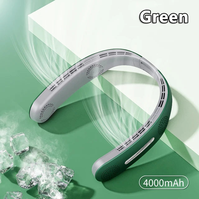 New Xiaomi Mini Wireless Neck Fan Portable - Light Green