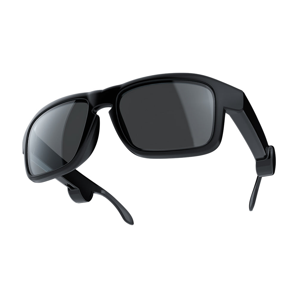 Smart Glasses - Semi-Open Bluetooth Glasses, music, call, voice control sports Sunglasses - Black