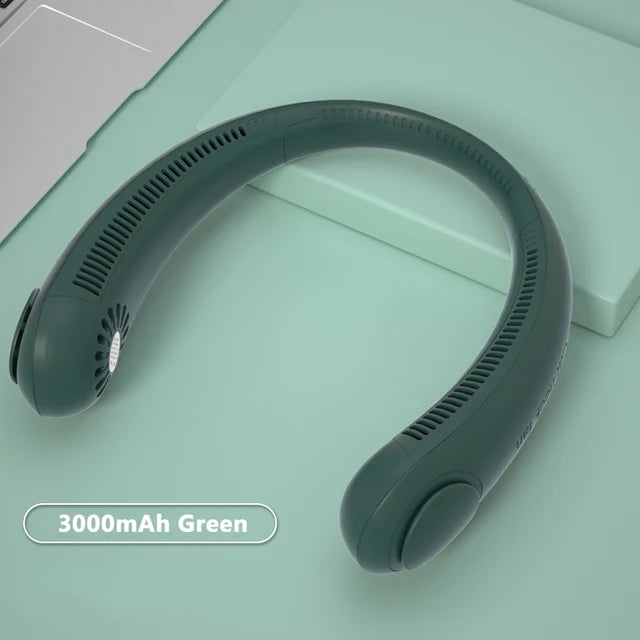 New Xiaomi Mini Wireless Neck Fan Portable - Light Green