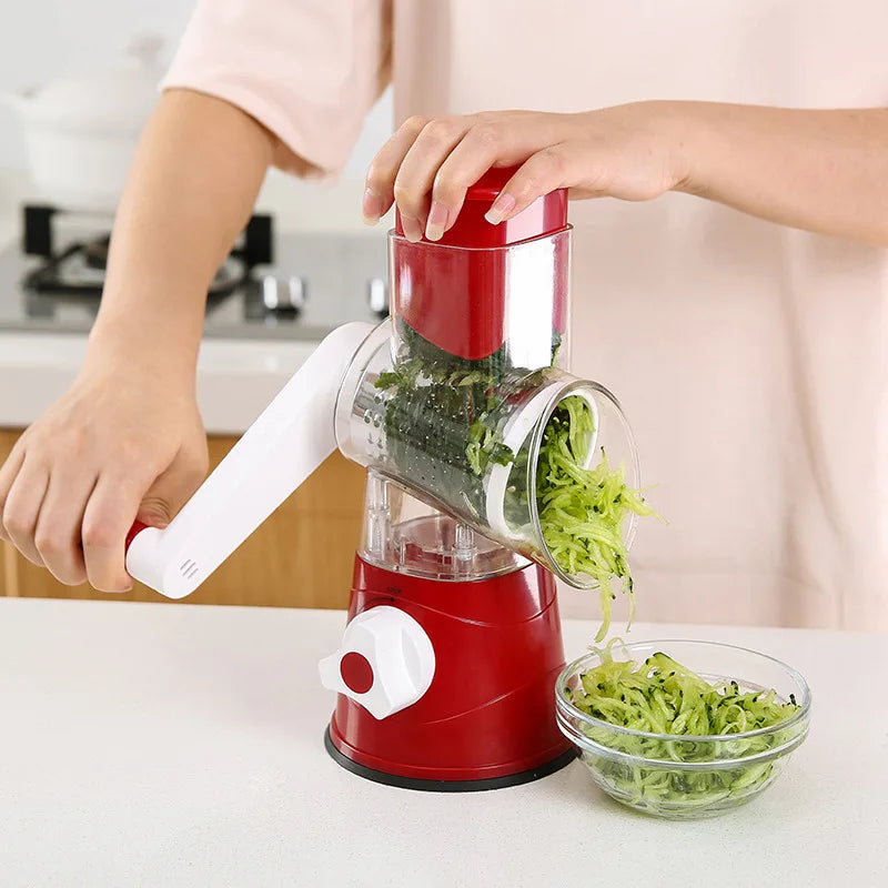 Multi-Functional Portable Drum Grater - Green