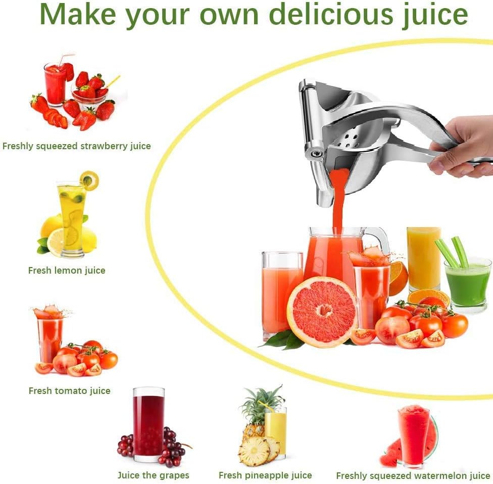 Stainless Steel Hand Press Juicer Squeezer