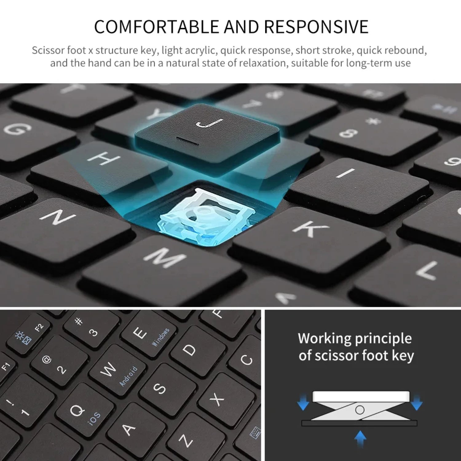 Wireless bluetooth Multi-System Wireless keyboard